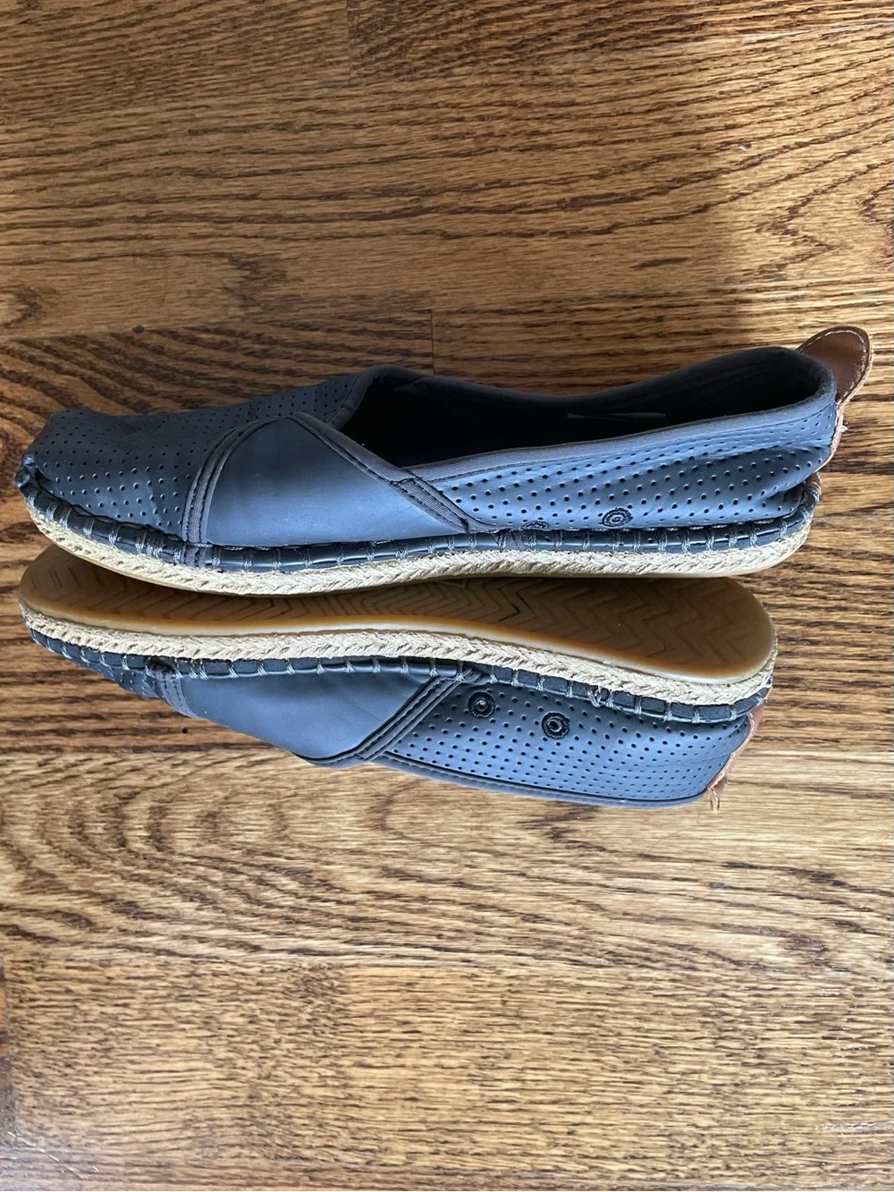 Toms perforated slip-n Espadrilles - dark gray size 7